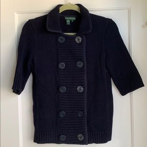 Ralph Lauren Jeans Double Breasted Navy Sweater